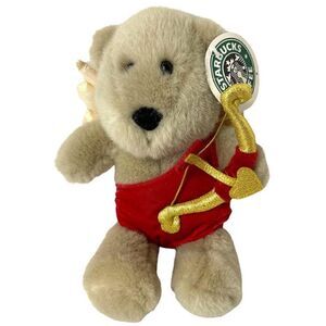 Starbucks Bearista Bear 2001 Cupid 13th Edition Coffee Plush Stuffed Bear 10"